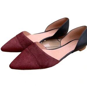 Madewell D’Orsay Flat in Burgundy, Size 8.5